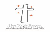 â€œNew Words. Deeper Meaning. Same Mass: Understanding the