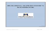 Building Supervisor Handbook - Montana State University