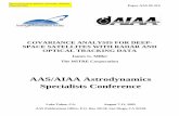Covariance Analysis for Deep-Space Satellites with Radar and