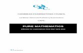 Pure Mathematics - Caribbean Examinations Council - Cxc.org