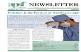 This Edition Of The APSF Newsletter - Anesthesia Patient Safety