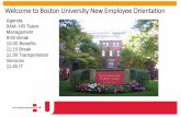 Welcome to Boston University New Employee Orientation