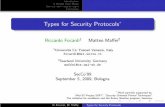Types for Security Protocols* - Language-Based Security group