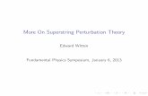 More On Superstring Perturbation Theory - SCIPP