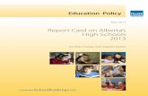 Report Card on Alberta's High Schools 2013 - School Report Cards