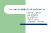 Lilongwe - Instrument/Method Validation