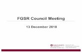 FGSR Council Meeting - SMU