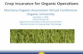 Crop Insurance for Organic Operations