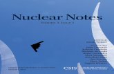 Nuclear Notes: Volume 3, Issue 1 - Center for Strategic and