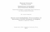 Pronunciation of Secondary School Students of English - Masaryk