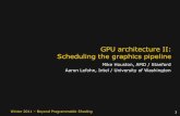 GPU Architecture II: Scheduling the Graphics Pipeline - University of