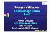 Process Validation: Solid Dosage Forms