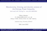 Monotonicity, thinning and discrete versions of the Entropy Power