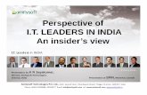 Perspective of I T LEADERS IN INDIA I.T. LEADERS IN INDIA An