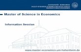 Master of Science in Economics - Universit¤t Hohenheim