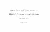 Algorithms and Datastructures TDA143 Programmerande System