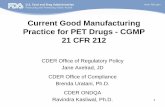 CGMP for PET Drugs - 21 CFR 212