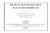 Managerial Economics - University of Calicut