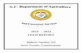 2012 - 2013 feed report - Department of Agriculture & Consumer