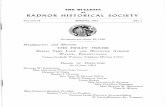 Radnor Historical Society Bulletin - 1961