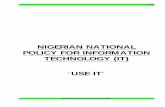 nigerian national policy for information technology - Nigeria ICT