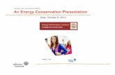 An Energy Conservation Presentation - Valhalla Union Free School