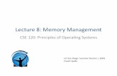 Lecture 8: Memory Management - UC San Diego