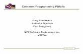 Common VSIPL Programming Pitfalls