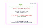 Food Packaging - acharya ng ranga agricultural university