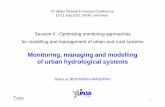 Monitoring, managing and modelling of urban hydrological systems