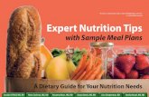 Expert Nutrition Tips with Sample Meal Plans -