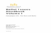 Ballot Issues Handbook Volume I - Ohio Library Council