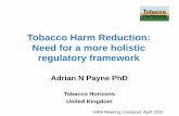 Tobacco Harm Reduction: Need for a more holistic