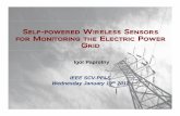 Self-powered Wireless Sensors for Monitoring the Electric Power Grid