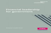 Financial leadership for government - The Institute for Government