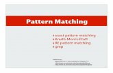 Pattern Matching - Department of Computer Science