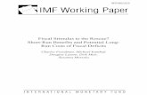 Fiscal Stimulus to the Rescue? Short-Run Benefits and - IMF