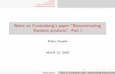 Notes on Furstenberg's paper 'Noncommuting Random products
