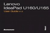 U160/U165 User Guide V1.0 cover 1-4 Lenovo IdeaPad U160/U165