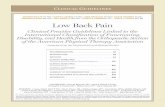 Guidelines for Low Back Pain - Orthopaedic Section