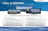 Large-Screen LED LCD NEC E SERIES - NEC Display Solutions