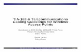 Summary of TIA-162-A Telecommunications Cabling Guidelines