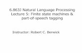 6.863J Natural Language Processing Lecture 5: Finite state