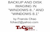 BACKUP AND DISK IMAGING IN "WINDOWS 8.." AND "WINDOWS