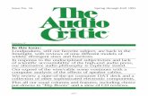 Retail price: $7 In this issue - The Audio Critic