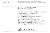 GAO-09-548 Technology Transfer: Clearer Priorities and
