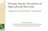 Private Sector Provision of Agricultural Services