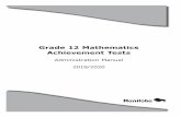 Grade 12 Mathematics Achievement Tests - Manitoba Department of