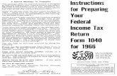 INSTRUCTIONS 1040 (1966) - Internal Revenue Service