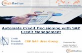 Automate Credit Decisioning with SAP Credit Management
